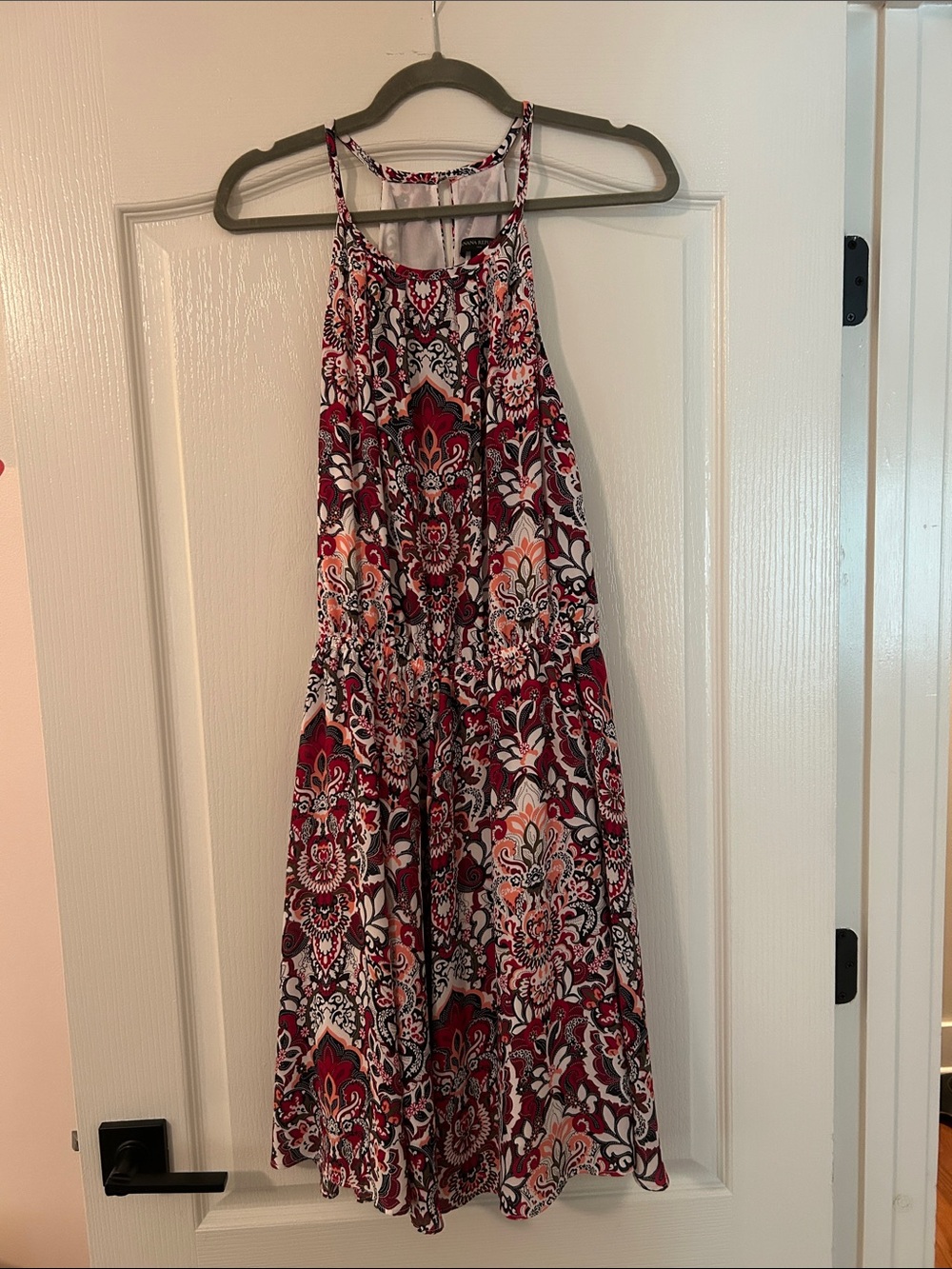 Banana Republic Multicolor Paisley Halter Dress - Red, Pink, Navy
